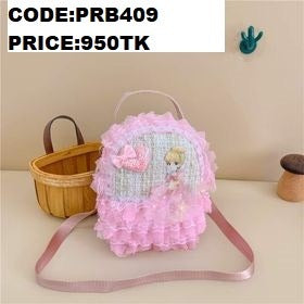 Children's bag girl cute pearl lace princess doll small backpack