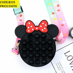 Children’s Silicone Mickey Coin Bag Rainbow Color