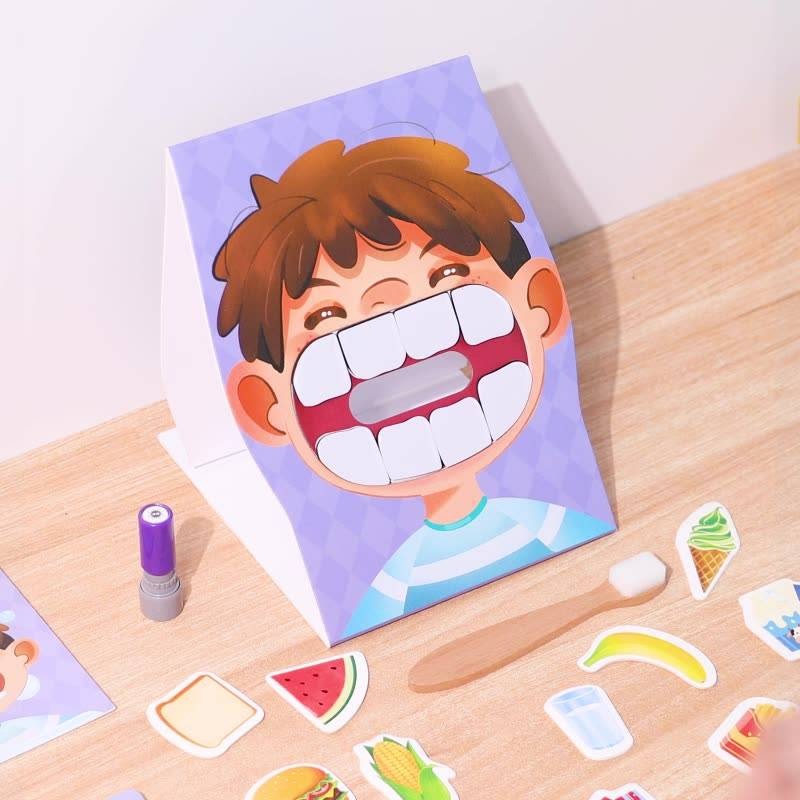Baby Tooth Defense Toy Formation of Good Habits Educational Tooth Brushing Wooden Toys