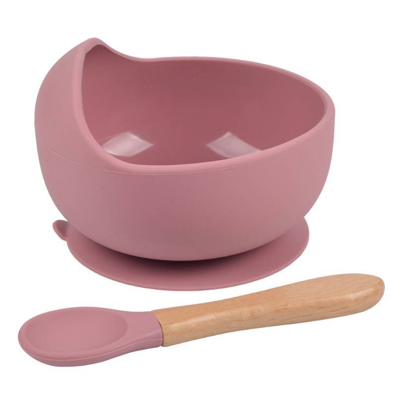 2PCS Baby Silicone Feeding Set (Plate + Bowl + Spoon)