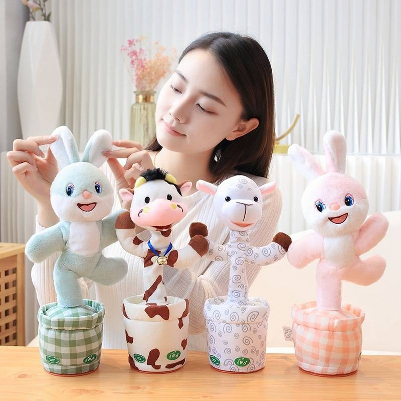 Dancing and Singing plush toy baby learning to talk and twisting baby dancing bunny doll