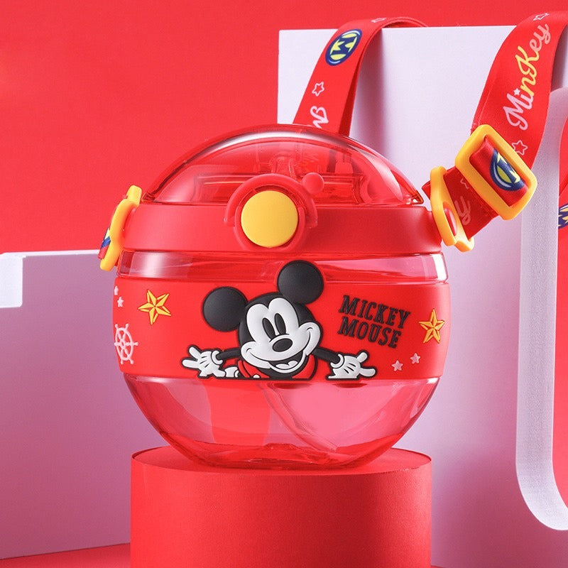 Children's Water Pot Mickey Donut Straw Cup 420ml