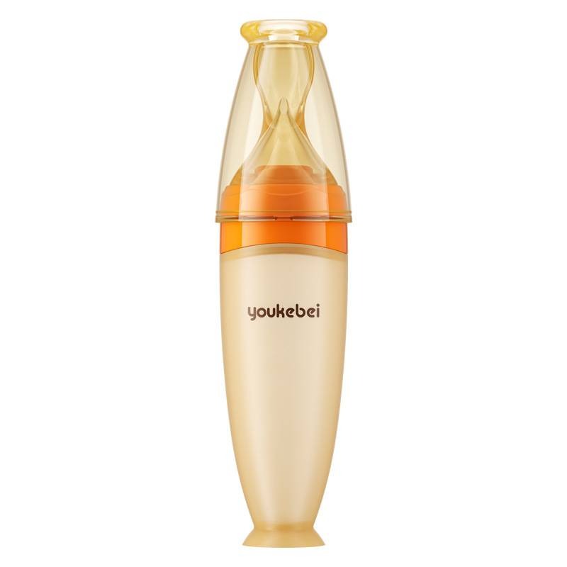 Newborn Baby Training Silicone Squeeze Feeding Bottle