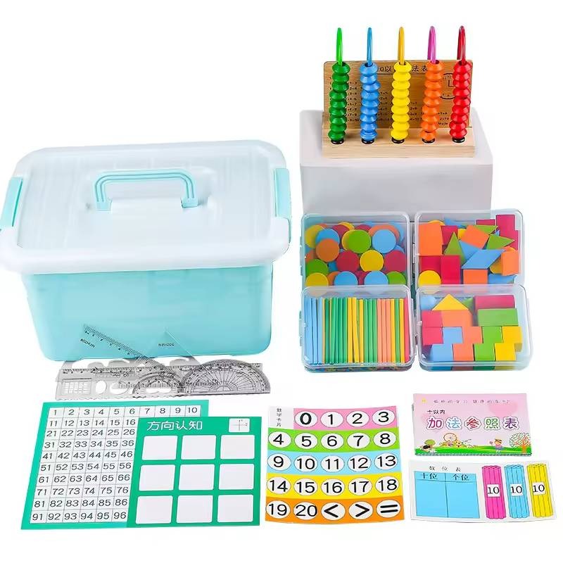 Wood Tangram Counting Sticks Math Toys Wooden Math Learning Montessori Teaching Aids