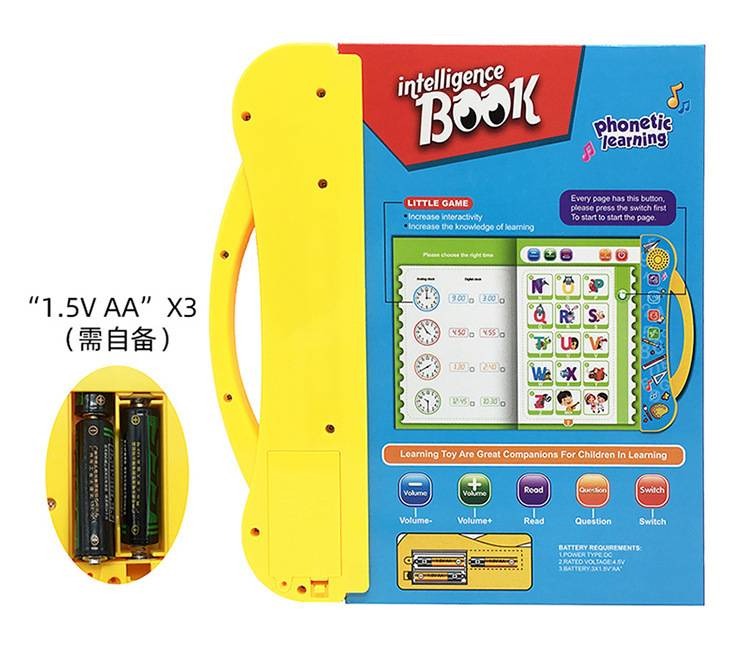 Intelligence E-Book for Kids Learning Book with Sound Musical Learning Study Book