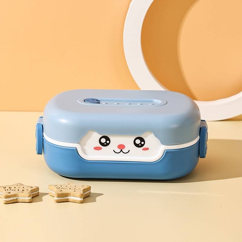 Cats Pattern Micro-Wave Safe Portable Children Cartoon Lunch Box