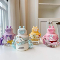 Children's Straw Water Bottle 600ml Leak-Proof Bangladesh