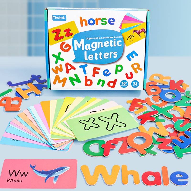 Children's magnetic English spelling and word matching game cards