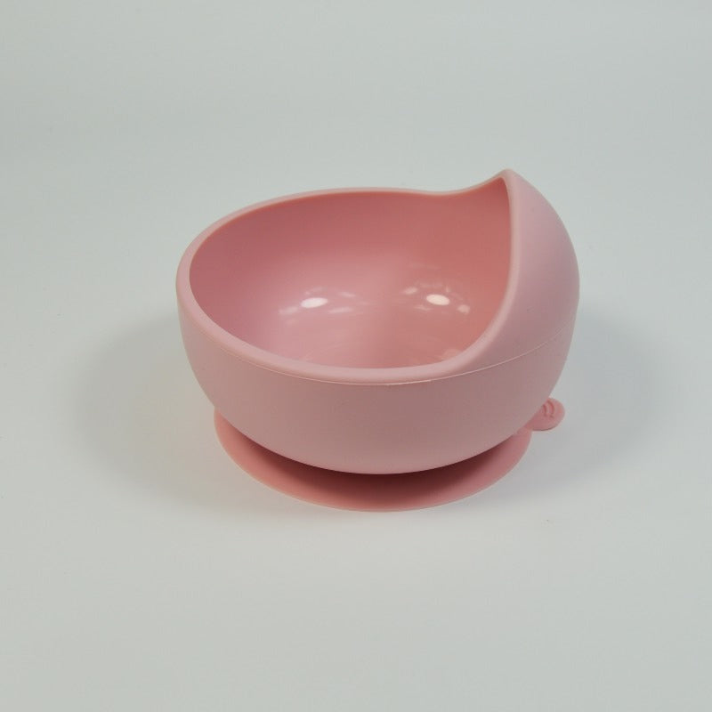 One-piece baby silicone feeding bowl