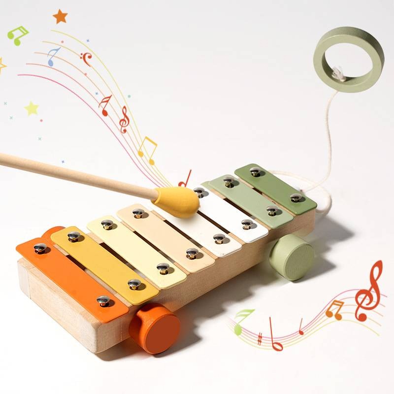 Montessori Wooden Soothing Rattle Toy Set