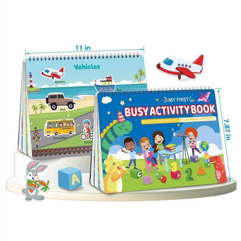 Children's busy book early education cutting and pasting quiet book