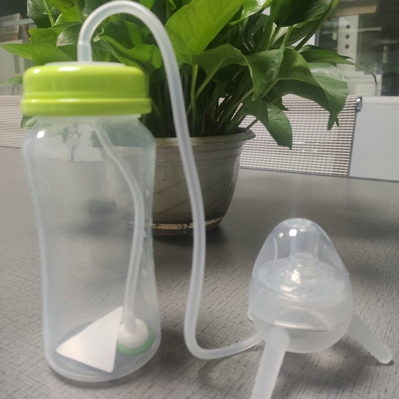 Baby feeding pp material separation long straws two handed broken milk bottle