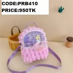 Children's bag girl cute pearl lace princess doll small backpack