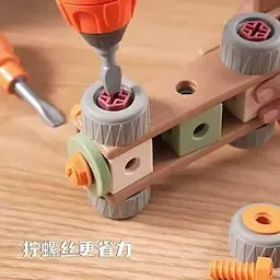 Children's educational repair tool box 3 to 6 disassembly and assembly screwdriver set 124pcss