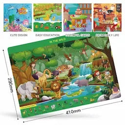 Toddler Preschool Learning Education Search and Find Cards Reusable Activity Mat Toy Book