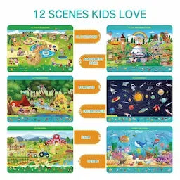 Toddler Preschool Learning Education Search and Find Cards Reusable Activity Mat Toy Book