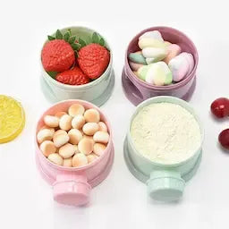 Portable 3-Layer Baby Milk & Food Storage Container