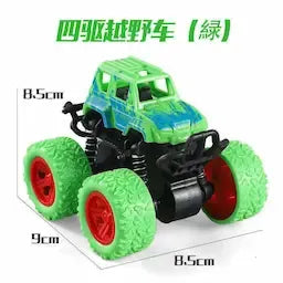 Inertial four-wheel drive off-road vehicle children's toy model car anti-fall toy random color