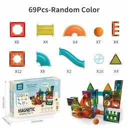 Children's Early Education Intellectual Toys Magnetic Sheet Pipe Magnet Building Blocks Set