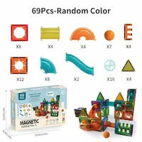 Children's Early Education Intellectual Toys Magnetic Sheet Pipe Magnet Building Blocks Set