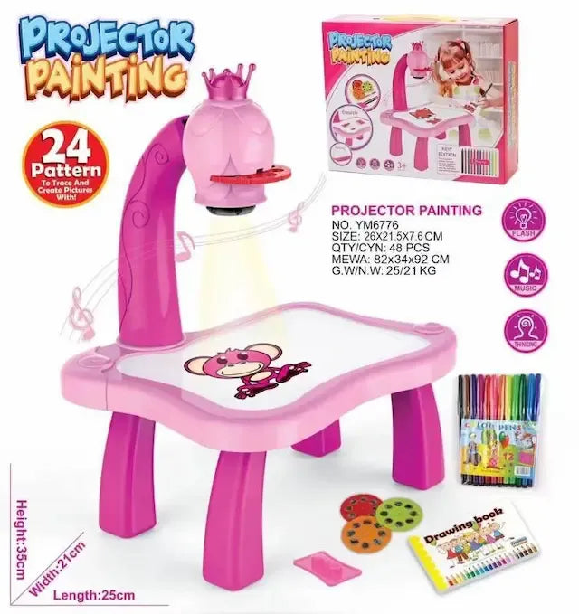 Children's writing graffiti drawing and painting table board