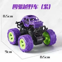 Inertial four-wheel drive off-road vehicle children's toy model car anti-fall toy random color
