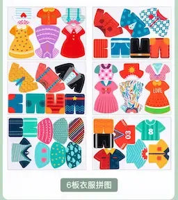 Montessori early childhood education fun dress-up puzzle ever-changing socks drying game