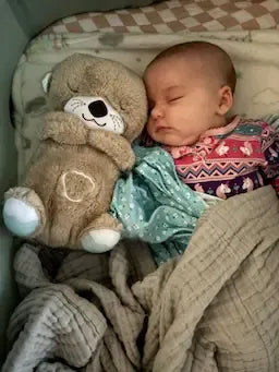 Soothe 'n Snuggle Otter Portable Plush Sound Machine with Music Lights & Breathing Motion for Newborns 0+ Months