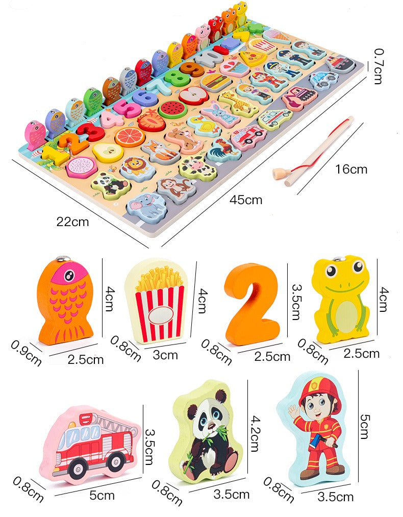Early childhood education multifunctional logarithmic board