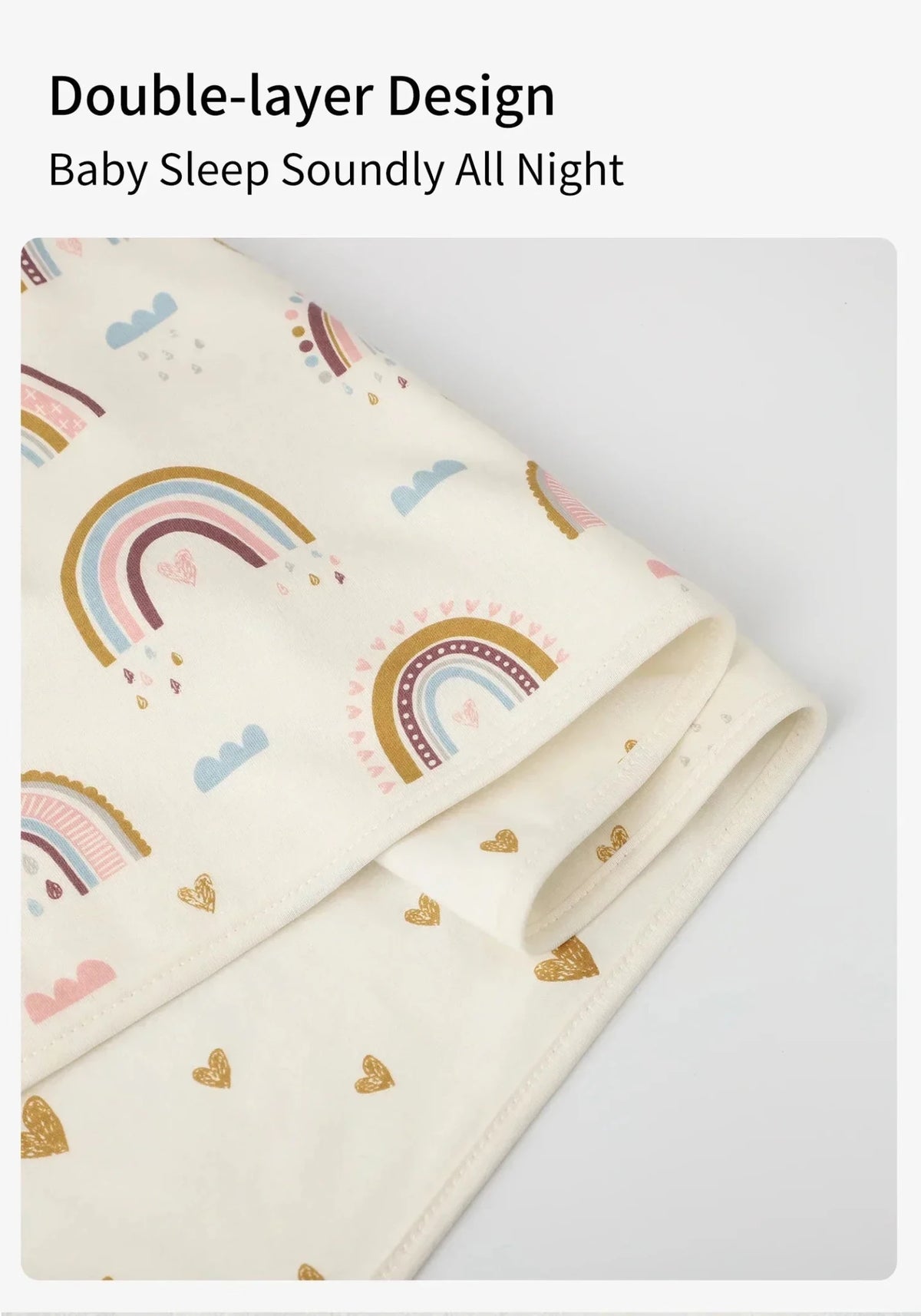 Infant knit Swaddling Quilt 2-layer Baby Blanket Skin-friendly Child Soft Cover 100% Cotton Kids Nap Blanket Breathable 1-3Y - BaBy's World