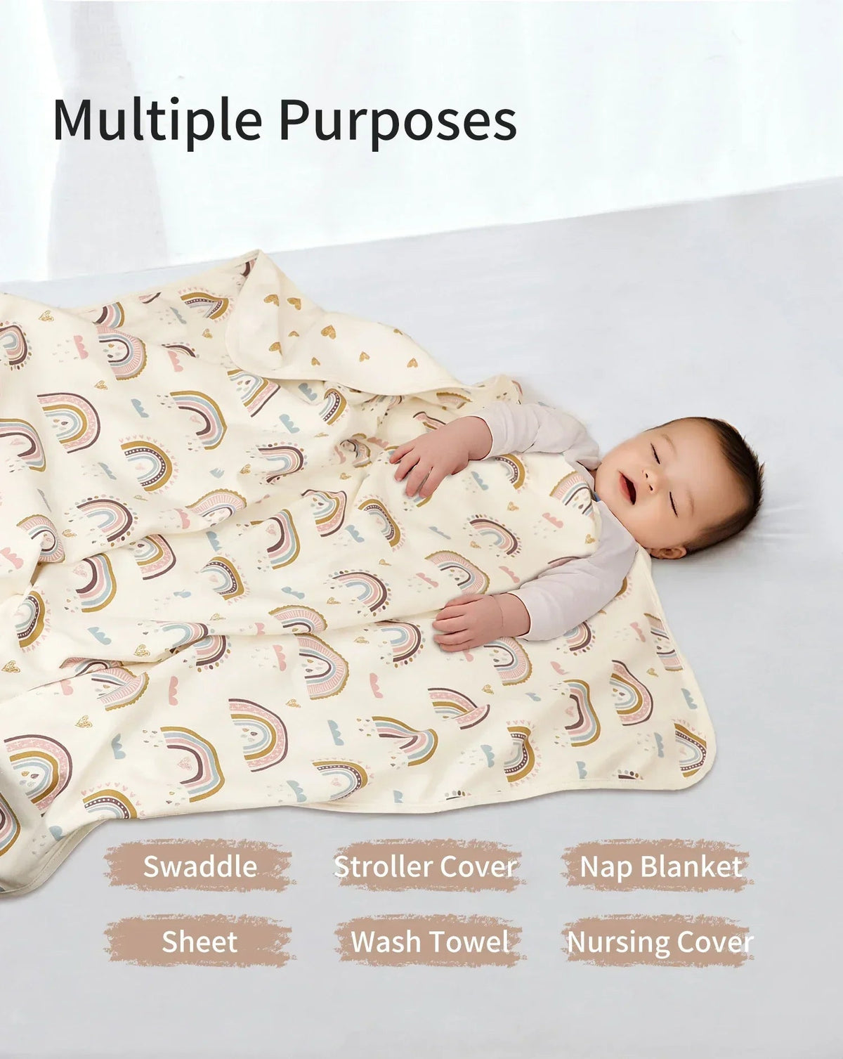 Infant knit Swaddling Quilt 2-layer Baby Blanket Skin-friendly Child Soft Cover 100% Cotton Kids Nap Blanket Breathable 1-3Y - BaBy's World