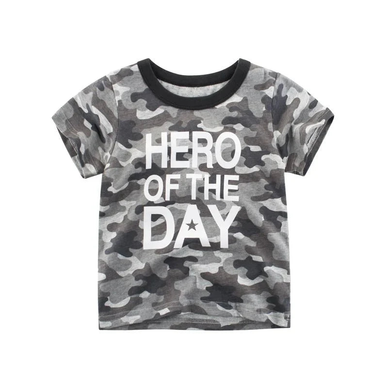 Jumping Meters Hot Selling Boys Girls Summer Baby T Shirts Short Sleeve Cartoon Cars Toddler Tees Tops Boys Girls Clothing - Mom & Kids