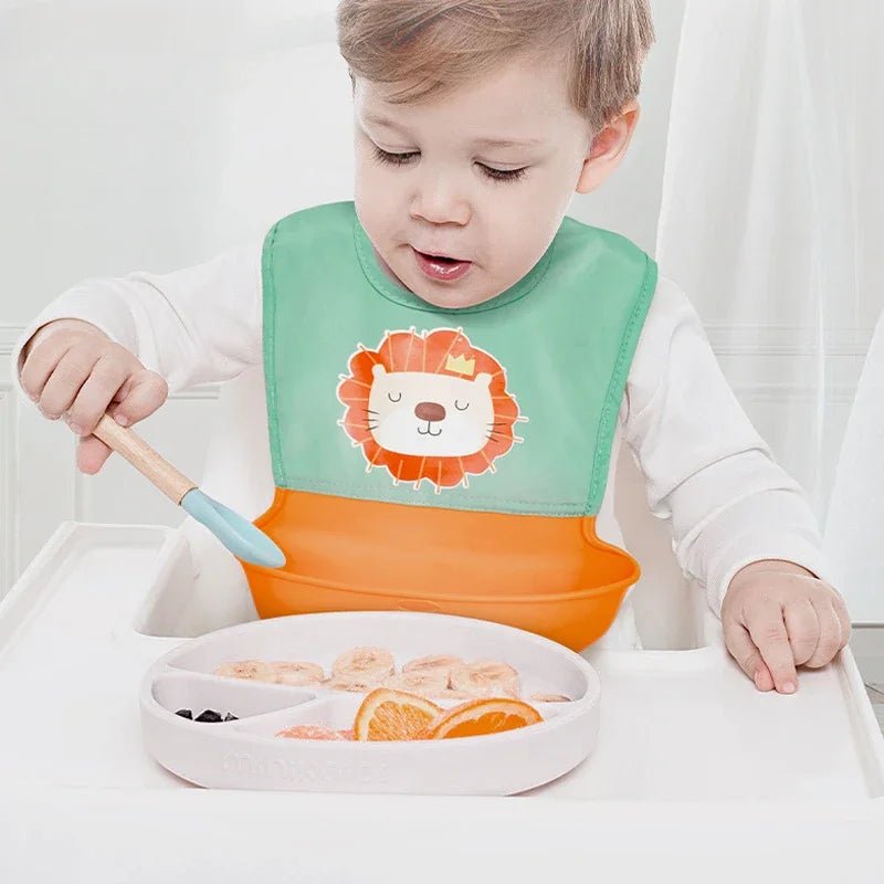 Kids Soft Waterproof Baby Silicone Bibs Cute Cartoon Printed Adjustable Girl Boy Children Lunch Newborn Feeding Stuff Bib Scarf - BaBy's World