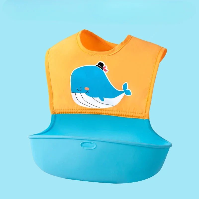 Kids Soft Waterproof Baby Silicone Bibs Cute Cartoon Printed Adjustable Girl Boy Children Lunch Newborn Feeding Stuff Bib