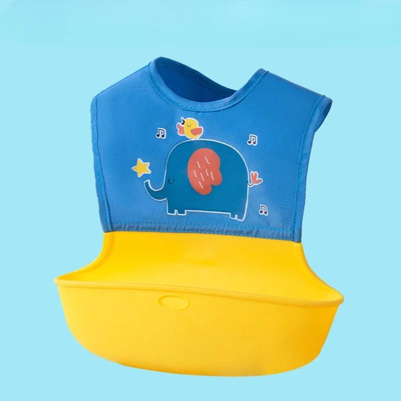 Kids Soft Waterproof Baby Silicone Bibs Cute Cartoon Printed Adjustable Girl Boy Children Lunch Newborn Feeding Stuff Bib