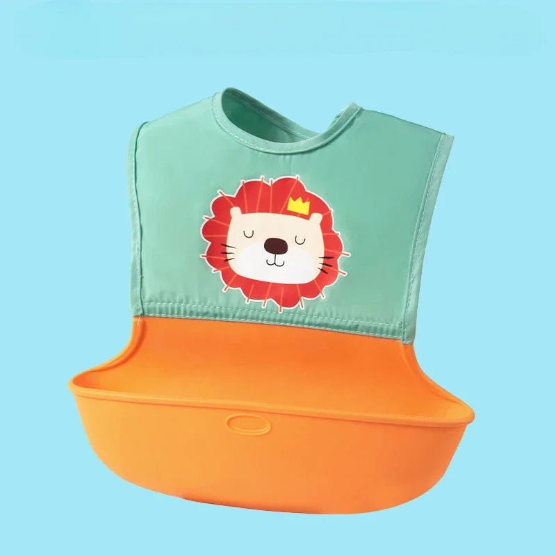 Kids Soft Waterproof Baby Silicone Bibs Cute Cartoon Printed Adjustable Girl Boy Children Lunch Newborn Feeding Stuff Bib