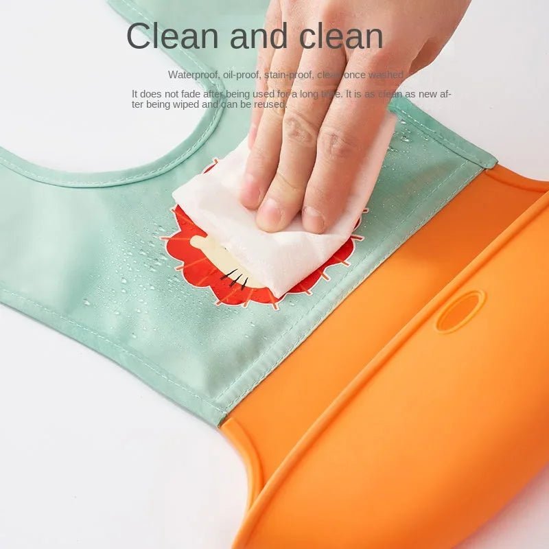 Kids Soft Waterproof Baby Silicone Bibs Cute Cartoon Printed Adjustable Girl Boy Children Lunch Newborn Feeding Stuff Bib Scarf - BaBy's World