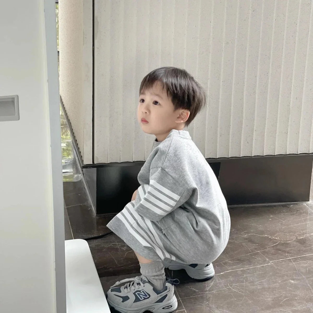 Kids Sportswear Piece - Kids Sportswear 2 Piece Set Korean Style Short Sleeve and Shorts Outfit for Boys and Girls - Boys