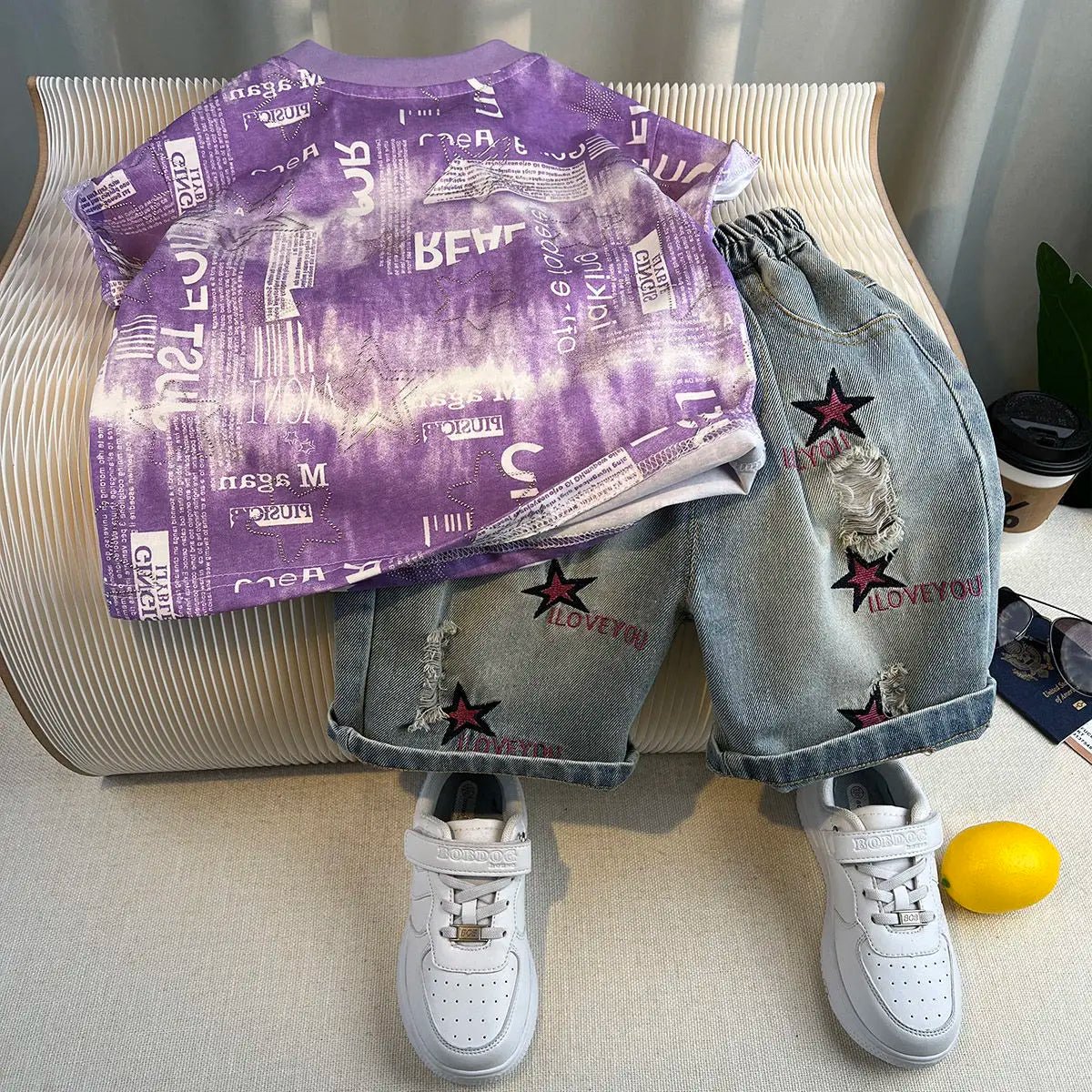 Korean Children Summer - Korean Children's Summer Clothes Kids Set Outfits Boys 2025 Handsome Sleeveless&Short Sleeved