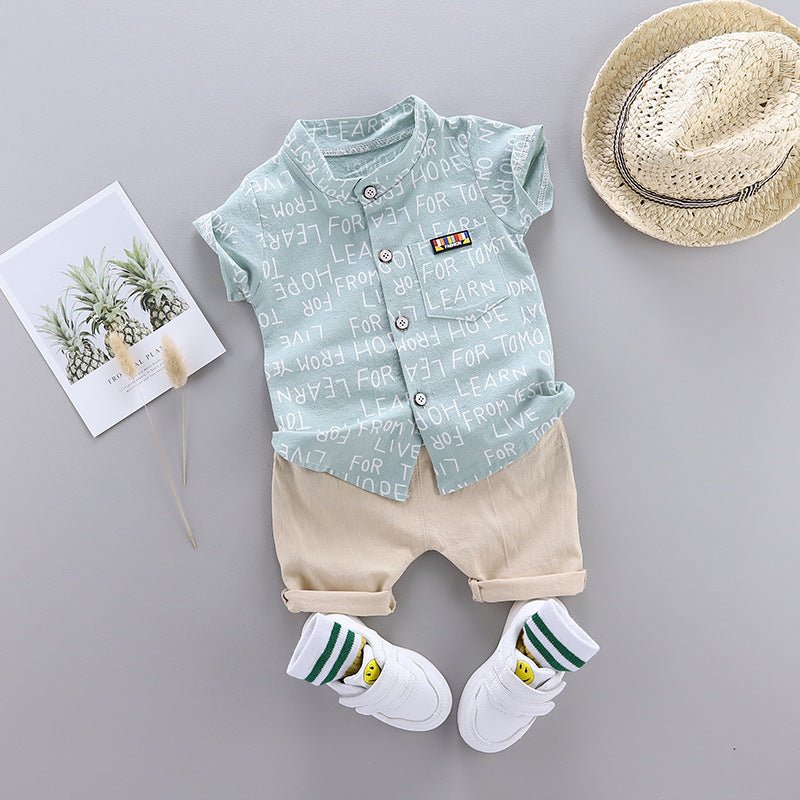 Korean Short Sleeved - Korean Short-Sleeved Children's Clothing For Boys And Girls - Boys Clothing - Baby's World (view 11)