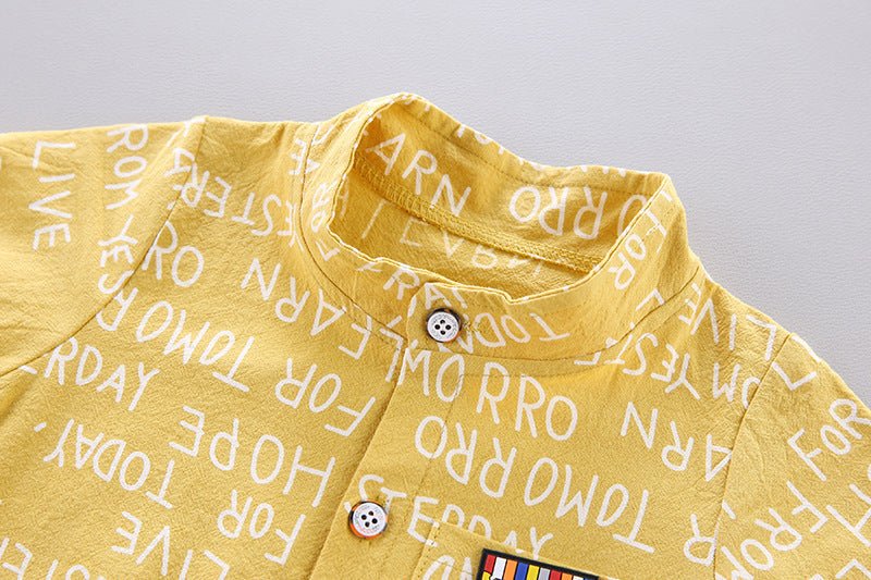 Korean Short Sleeved - Korean Short-Sleeved Children's Clothing For Boys And Girls - Boys Clothing - Baby's World (view 7)