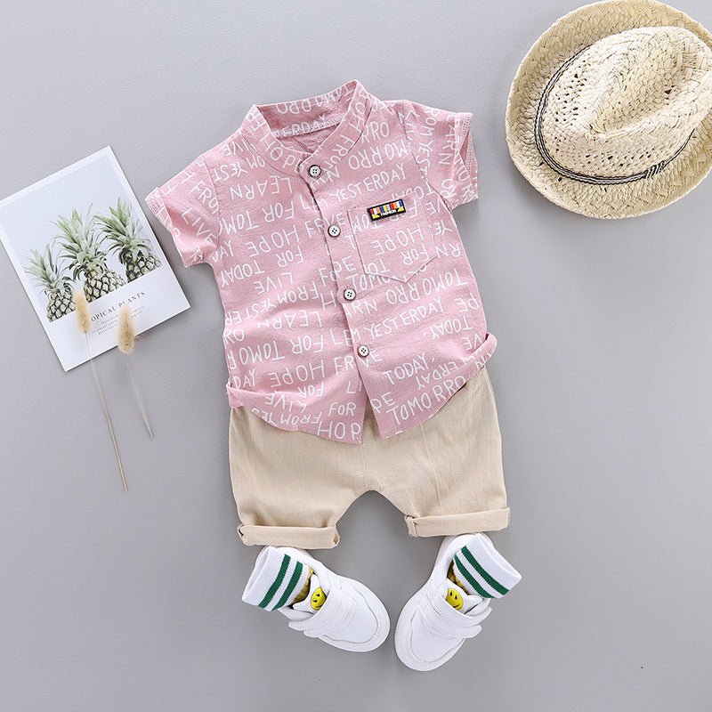 Korean Short Sleeved - Korean Short-Sleeved Children's Clothing For Boys And Girls - Boys Clothing - Baby's World (view 2)