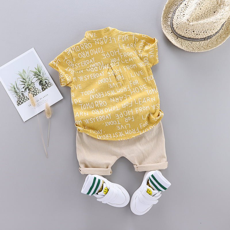 Korean Short Sleeved - Korean Short-Sleeved Children's Clothing For Boys And Girls - Boys Clothing - Baby's World (view 6)