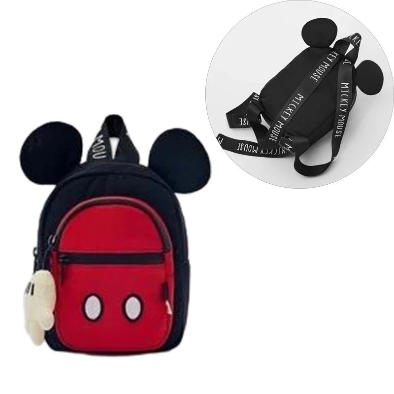 Mickey Backpack Three Layer Disney Schoolbag Lightweight Cute Children's Backpack With A Pendant (Miackey) - BaBy's World