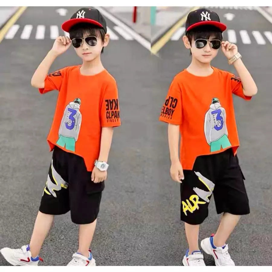 Pakaian Kanak Kanak - Pakaian Kanak-kanak Lelaki Musim Panas Set Gaya Korea - Boys & Kids dresses - Baby's World (view 2)