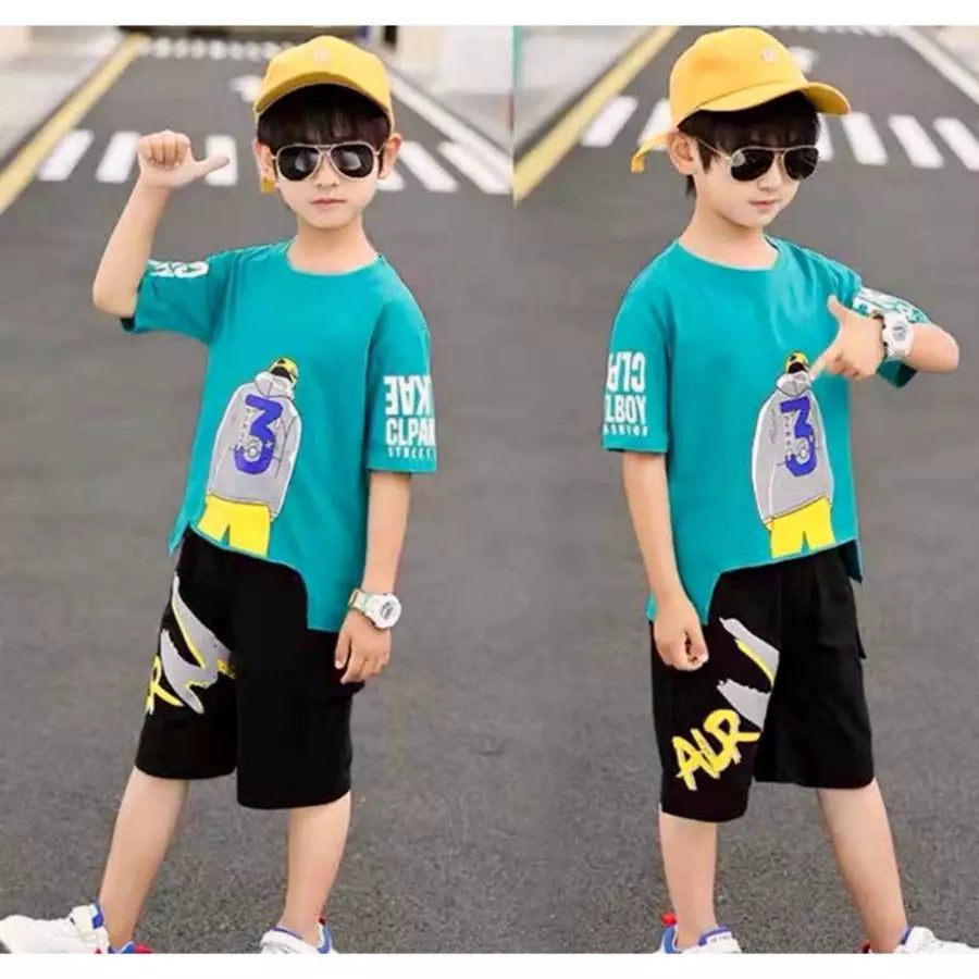 Pakaian Kanak Kanak - Pakaian Kanak-kanak Lelaki Musim Panas Set Gaya Korea - Boys & Kids dresses - Baby's World