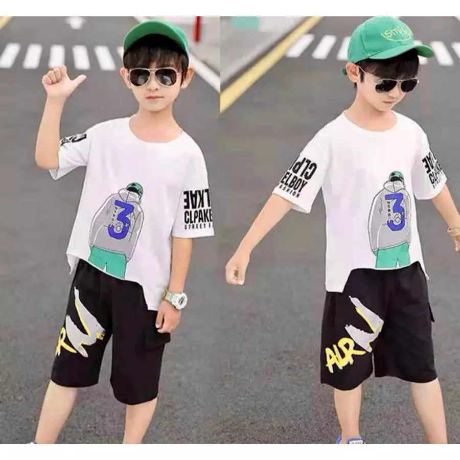 Pakaian Kanak Kanak - Pakaian Kanak-kanak Lelaki Musim Panas Set Gaya Korea - Boys & Kids dresses - Baby's World (view 3)