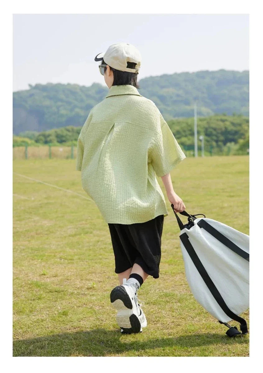 New Children Summer Thin Short Sleeved Shirt Shorts Two Piece Set Children Stylish Clothing Trend - Boys Summer & Party