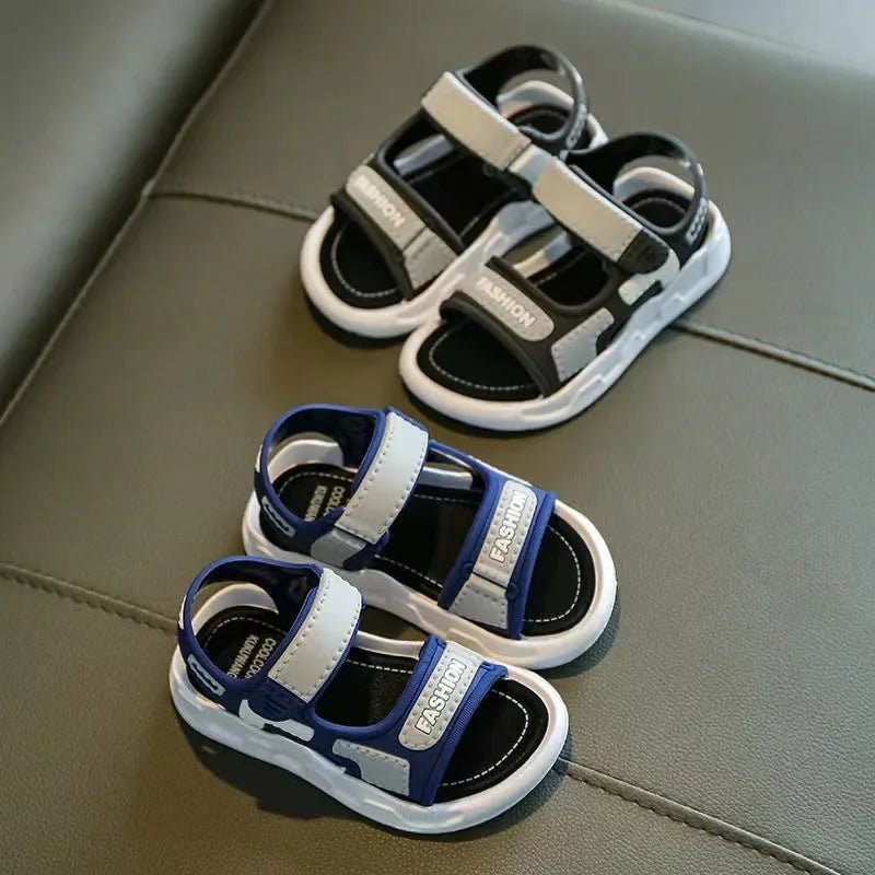 New children's summer boys and girls sandals Korean version of primary school students non-slip soft sole non-slip beach sandals - BaBy's World