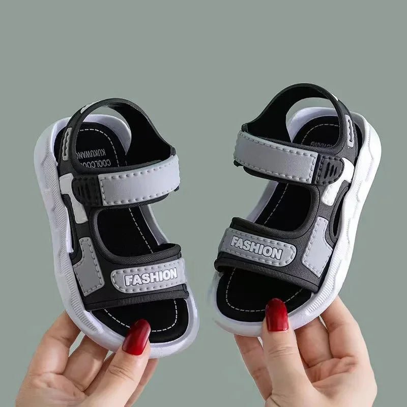 New Children Summer - New children's summer boys and girls sandals Korean version of primary school students non-slip soft